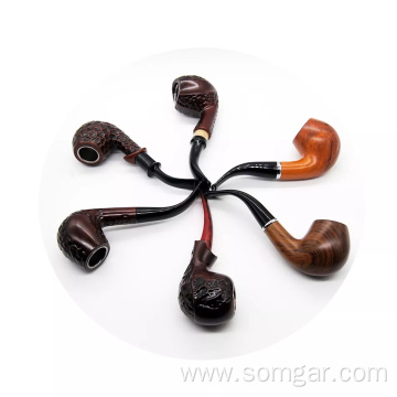 PR071005-GB Activate Filter Bent Resin wooden smoking pipe